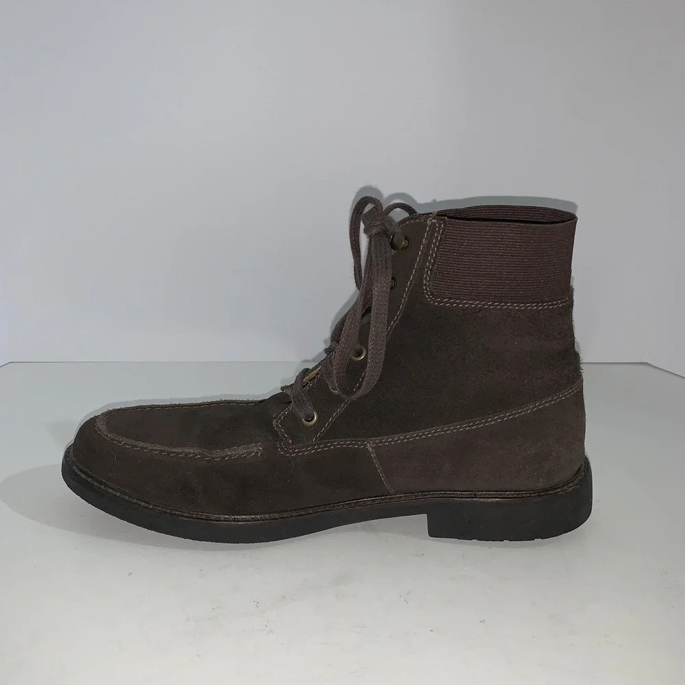 Tommy Bahama Lionelle Boots Mens Size 10 Brown Suede Combat Ankle Casual Lace Up